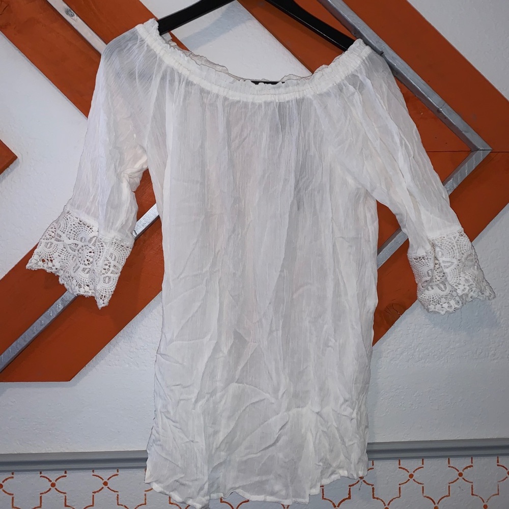 White Off the Shoulder Top